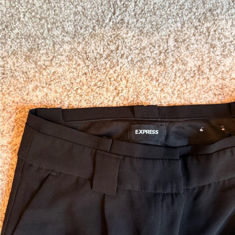 Express Highrise Black Dress Pants ankle crop